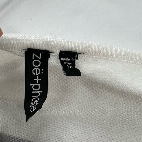 Zoe & Phoebe Stripped Sweater Ladies Size Medium - Picture 3 of 4